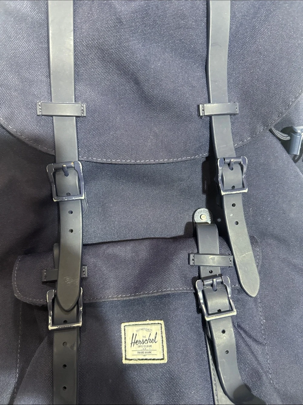 Herschel Supply Company Navy Canvas Backpack with Front Pocket